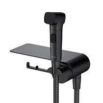 Смеситель Am.Pm Func F0H8F922 с гигиеническим душем, полкой, черный