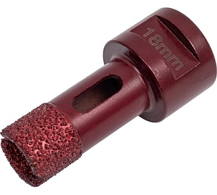 Коронка алмазная вакуумная по камню D18-15W-40L-M14 (18х40 мм; М14) Messer 06-35-018