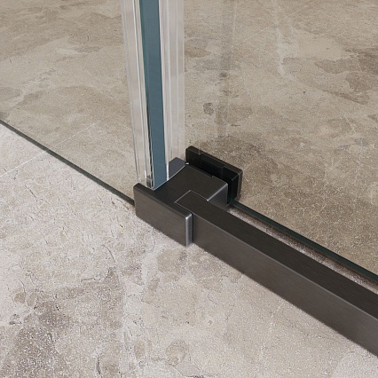 Душевой уголок BelBagno SOFT_CLOSE-1-AH-1-160/100-C-GM 160x100 прозрачный, оружейная сталь Душевой уголок BelBagno SOFT_CLOSE-1-AH-1-160/100-C-GM 160x100 прозрачный, оружейная сталь