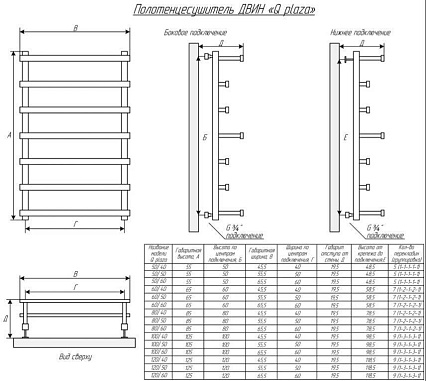 Полотенцесушитель водяной Двин Q plaza 55x85 черный матовый