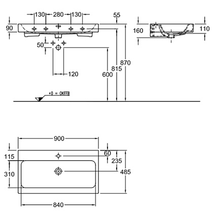 Раковина Geberit iCon 90 см