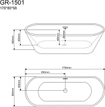 Акриловая ванна Grossman Forta GR-1501 170x80