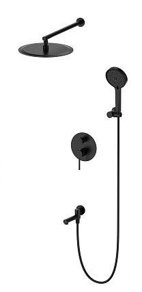 Душевой набор Wonzon&Woghand Stick WW-88939017-MB черный матовый