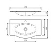 Раковина Caprigo Nokturn OW15-1312-R019 80 см капуччино