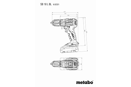 Аккумуляторная ударная дрель-шуруповерт Metabo SB 18 L BL 602331800