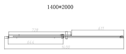 Душевая дверь Vincea Dice VDS-4D140CL 140x200 хром, прозрачная