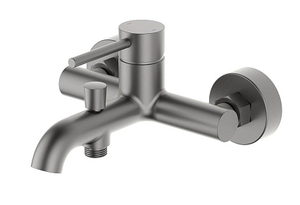 Смеситель для ванны Aquatek Европа AQ1340BGM оружейная сталь