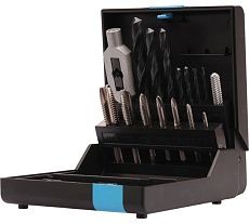 Набор метчиков однопроходных VOLKEL M3-M12 HSS-G DIN352 (+ вороток, сверла) 15пр V47601