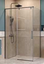 Душевой уголок BelBagno SOFT_CLOSE-1-AH-1-110/100-C-GM 110x100 прозрачный, оружейная сталь