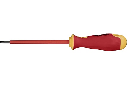 Диэлектрическая отвертка Felo Ergonic 5,5х1,0х125 плоская шлицевая 41305590