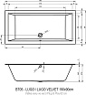 Акриловая ванна Riho Lugo Plug&Play 190x90 см L/R с монолитной панелью