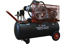 Компрессор Power Technic ременной, 220В, 3000Вт, 640 л/мин, ресивер 100 л ACB640/100