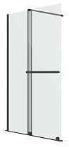 Душевая перегородка Niagara Nova NG-671-90BLACK 90x200 прозрачная, профиль черный матовый