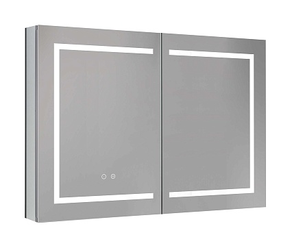Зеркальный шкаф Aquatek 100x70 см с подсветкой, антипар, хром AQ7104-MLC
