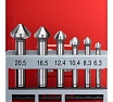 Набор зенковок 6 шт, 6.3-20.5 мм, HSSE, 90 градусов RUKO 102152E