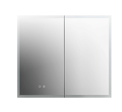 Зеркальный шкаф Aquatek 80x70 см с подсветкой, антипар, хром AQ7803B-MLC