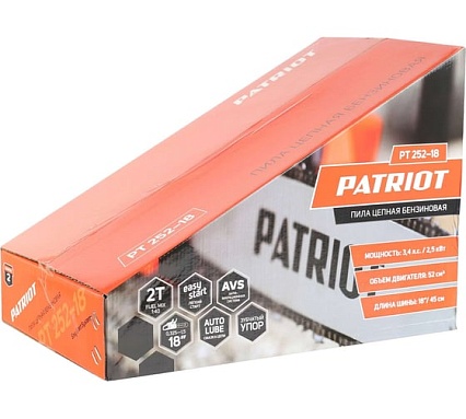 Пила цепная бензиновая Patriot PT 252-18 220104252
