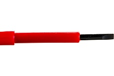 Диэлектрическая отвертка Сибртех SL3*75mm CrV, до 1000В, двухкомпонентная рукоятка// 12931