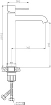 Cмеситель для раковины Orange Karl M05-121b черный