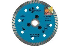 Диск алмазный отрезной Турбо с фланцем Grand hot press (105 мм; М14) TRIO-DIAMOND FHQ450