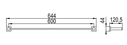 Полотенцедержатель Timo Selene 10056/00 двойной, хром