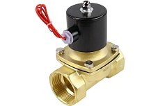 Электромагнитный клапан DN.ru двухходовой VS2W-100V-NC Ду15 Ру10 латунь, VITON 220B AC D130-01559