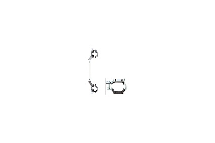 Сдвоенный кронштейн для коллектора Giacomini R588L 1, регулируемый R588LY001 013-0758