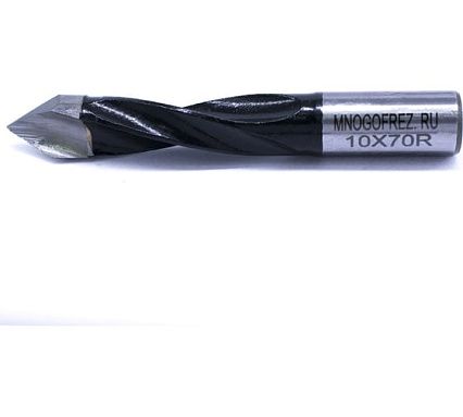 Сверло присадочное сквозное усиленное KJ2-V80207R (10х70 мм; хв-к 10 мм; правое вращение) МНОГОФРЕЗ 6632