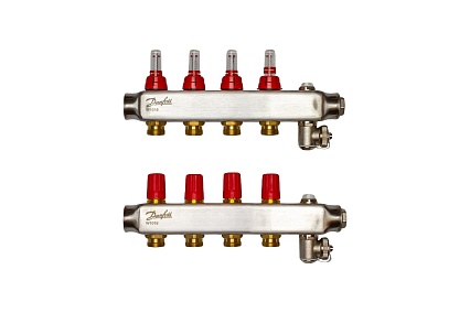 Коллекторы Danfoss SSM-4F с расходомерами 4 контура 088U0754