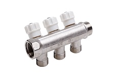 Резьбовой коллектор с вентилями Aqualink вн-нар 3/4 ,1/2x2 (Цена за упаковку 2 шт.) арт. 4476