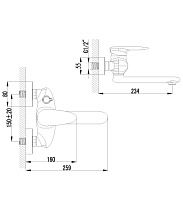 Смеситель для ванны Lemark Status LM4414C