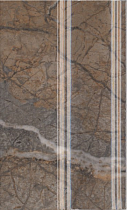 Плинтус Kerama Marazzi Театро коричневый обрезной 15х25 см, FMB023R