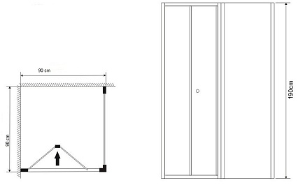 Душевой уголок Grossman Alba2 GR-9090Al2 90x90 прозрачный, хром