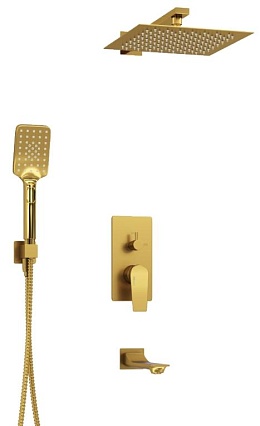 Душевой набор WasserKRAFT Aisch A175571 матовое золото