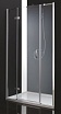 Душевая дверь Cezares BERGAMO-W-B-13-60+60/30-C-Cr-L 150x195, прозрачная, L