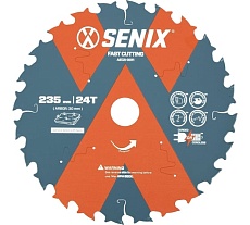 Диск пильный по дереву 235х30 мм, 24Т SENIX AECS-0011