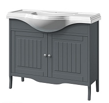 Тумба с раковиной Caprigo Genova 105 см, 2 дверцы, графит