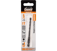 Сверло твердосплавное спиральное по бетону 5x95 мм, HRA 92 Gepard GP0225-950