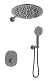 Душевой набор Black&White Gravity GH-9201-GM термостат, оружейная сталь