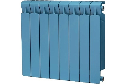 Радиатор биметаллический Rifar 45 Monolit 500-8 Ду 3/4 RAL 5024 САПФИР RM50083/45024