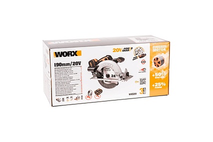 Аккумуляторная бесщеточная циркулярная пила Worx WX520