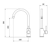 Смеситель для кухни Oliveeka OL-963002-MB черный матовый