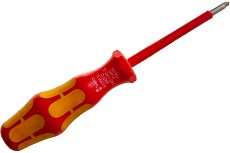Отвертка диэлектрическая WERA VDE, PZ/S 1х80 мм, WE-006190
