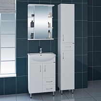 Мебель для ванной Санта Уют 55 см с ящиками, белый