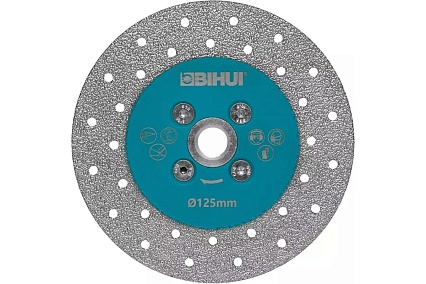 Диск алмазный для резки и шлифовки керамогранита vacuum, 125 мм, М14 BIHUI DCWMM5
