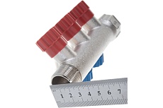 Комплект Valtec _15 VI7 Коллектор с вент. 3 вых.х3/4x1/2 НР, никель VTc.560.N.0503+ Адаптер д/коллектора /конус-плоскость/ 1/2 VTc.701.N.04 VT.VI7.K15.5600503.701