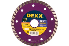 Круг отрезной алмазный ТУРБО (125x7x22.2 мм) для УШМ DEXX 36702-125_z01