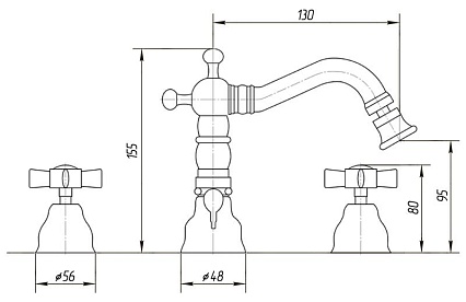 Смеситель для биде Migliore Princeton ML.PRN-825.CR хром