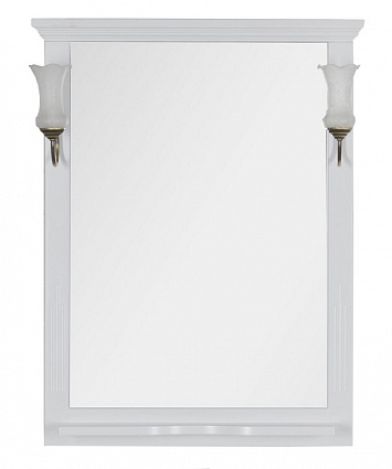 Зеркало Aquanet Лагуна 75 см, белый матовый