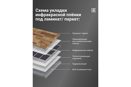 Инфракрасная плёнка для тёплого пола Манотек ширина 100 см, длина 15 метров inf_plenka_15_100